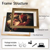 Romantic Santa & Mrs Claus Framed Canvas Wall Art, Christmas Farmhouse Decor