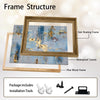 2 Piece Modern Soft Blue Gold Leaf Abstract Canvas Prints Thick Texture Coastal Contemporary Luxury Wall Art