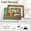 Cute Orange Cat Brushing Teeth Canvas Wall Art Kids Bathroom Cat Decor