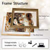 Autumn Forest Snowman Framed Wall Art Vintage Oil Painting Winter Print