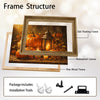 Rustic Fall Pumpkin Lantern Candle Canvas Wall Art