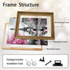 Valentine Paris Eiffel Tower Couple Canvas Wall Art, Romantic Couple With Pink Umbrella Cherry Blossom Framed Canvas Print, Love Themed Bedroom Wall Decor