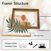 Set of 2 Palm Leaf Boho Botanical Canvas Wall Art Neutral Terracotta Decor