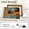 Abstract Orange Funny Dog Canvas Wall Art, Whimsical Big Eyed Cartoon Dog Painting, Modern Graffiti Style Pet Wall Decor for Living Room Bedroom