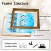 Festive Winter Penguin Canvas Print, Adorable Penguins with Santa Hats Skating on Ice Holiday Wall Art
