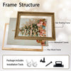 Pastel Christmas Tree & Gifts Framed Wall Art Vintage Oil Painting Print