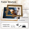 Christmas Lit Reindeer & Sleigh Framed Wall Art Winter Night Print