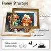 Whimsical Laughing Elderly Women Cocktail Canvas Print, Happy Old Best Friends With Dog Wall Art