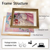 Pink Santa Claus Holly Berry Framed Wall Art Christmas Decoration