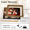 Humorous Santa Bathroom Framed Canvas Wall Art, Funny Christmas Decor