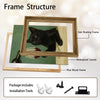 Black Cat Red Wine Glass Canvas Wall Art