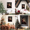 Vintage Santa Claus Reading Canvas Wall Art