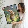 Bunny Butterflies Wildflower Canvas Print