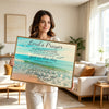 Lord's Prayer Framed Wall Art Beach Ocean Seaside Christian Scripture Print