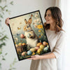 Bunny Holding Easter Eggs Canvas Print