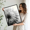 Set of 3 Black White Dandelion Inspirational Quote Framed Wall Art Prints