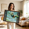 Sea Turtle Underwater Window Canvas Print, Be Silly Be Brave Be Kind Coastal Wall Art