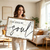 Then Sings My Soul Framed Wall Art Rustic Farmhouse Christian Hymn Print