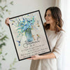 Jeremiah 29:11 Framed Christian Wall Art Hummingbird Floral Bible Verse Print