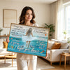 I Hope You Dance Inspirational Ocean Canvas Print, Coastal Quote Horizontal Wall Art