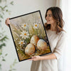 Easter Eggs Daffodil Canvas Wall Print