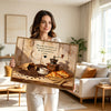 Bless The Food Before Us Coffee Croissant Canvas Wall Art
