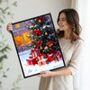 Snowy Christmas Tree & Gifts Framed Wall Art Christmas Decoration