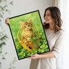 Cute Kitten Shamrock St Patrick Canvas Print