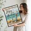 Jesus Is The Anchor Of My Soul Framed Wall Art Nautical Christian Bible Verse Print