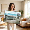 Nautical Vintage Boat Seagull Beach Quote Wall Canvas Art