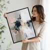 2 Piece Modern Muted Tone Urban Block Abstract Canvas Prints Thick Texture Contemporary Neutral Cityscape Wall Art