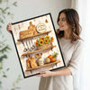 Rustic Sunflower Kitchen Shelf Wall Decor Canvas Print