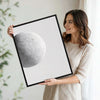 Set of 2 Black and White Moon Canvas Wall Art Minimalist Lunar Phase Planet Framed Wall Decor Living Room Bedroom
