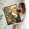 Baby Bunny Wildflower Meadow Canvas Print