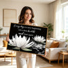 Every Day Is A New Beginning Framed Wall Art White Lotus Motivational Zen Print