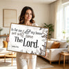 Joshua 24:15 Framed Wall Art As For Me And My House Neutral Botanical Scripture Print