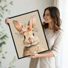 Floral Crown Rabbit Canvas Print