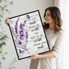 Lavender Butterfly Inspirational Quote Canvas Wall Art, "Let Your Smile Change The World" Rustic Wood Background Floral Print, Farmhouse Motivational Wall Decor