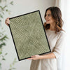 2 Piece Neutral Vintage Linear Abstract Canvas Prints Mid Century Modern Textured Tribal Pattern Wall Art