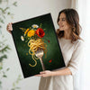Whimsical Spaghetti Wildflower Still Life Framed Wall Art Print