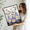 Farmhouse Bathroom Canvas Wall Art, Lavender Purple Jars Cotton Flower Relax Soak Unwind Spa Poster