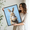 Bunny with Easter Egg Canvas Wall Print