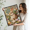Bunny Pastel Easter Eggs Wildflower Meadow Canvas Wall Art
