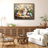 Cute Lop‑Eared Bunny Easter Canvas Wall Art