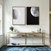 Set of 2 Black and White Moon Canvas Wall Art Minimalist Lunar Phase Planet Framed Wall Decor Living Room Bedroom