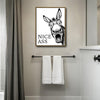 Funny Donkey Nice Ass Canvas Wall Art Humorous Farmhouse Bathroom Decor