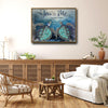 You & Me We Got This Sea Turtle Canvas, Nautical Ocean Couple Wall Decor