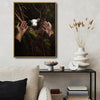 Jesus Reaching for The Lost Lamb Canvas Wall Art, Christian Religious The Good Shepherd Canvas Print, Faith Bible Verse Wall Decor for Home