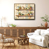Rustic Herb Plant Kitchen Shelf Wall Decor Canvas Print