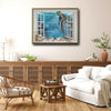 God Closes A Door He Opens A Window Sea Turtle Canvas, Nautical Faith Wall Decor